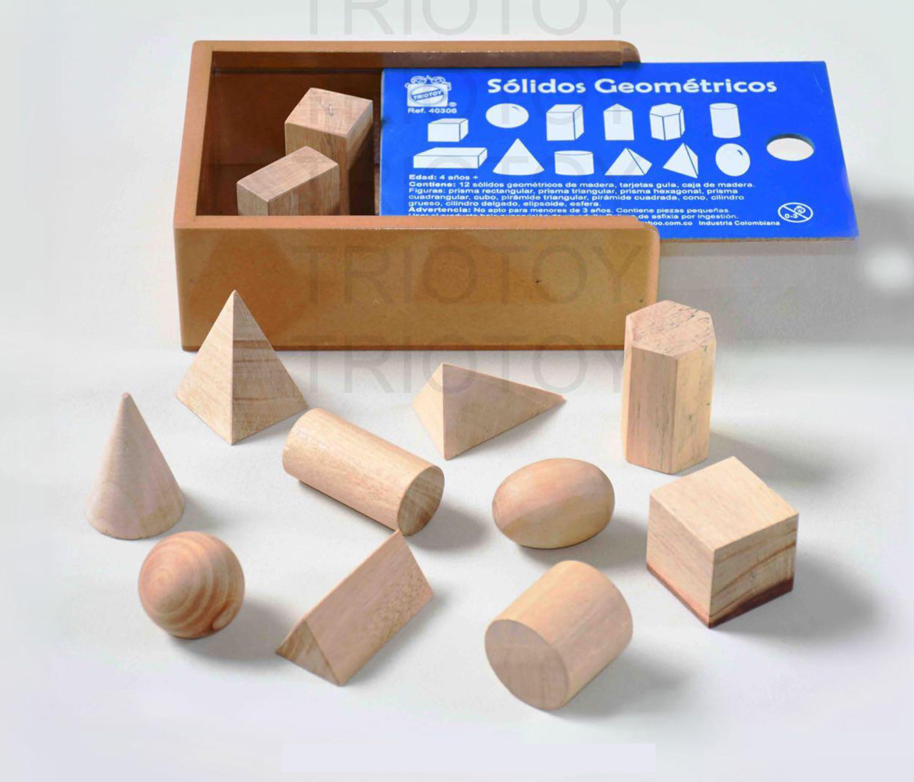 solidos geometricos en madera
