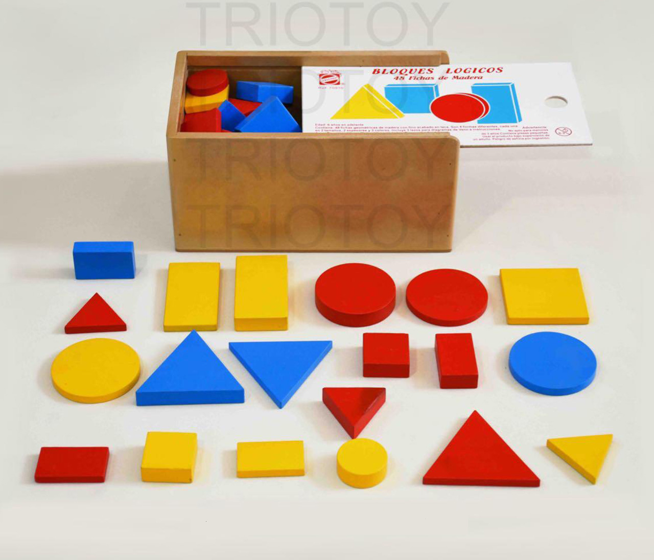 bloques logicos en madera